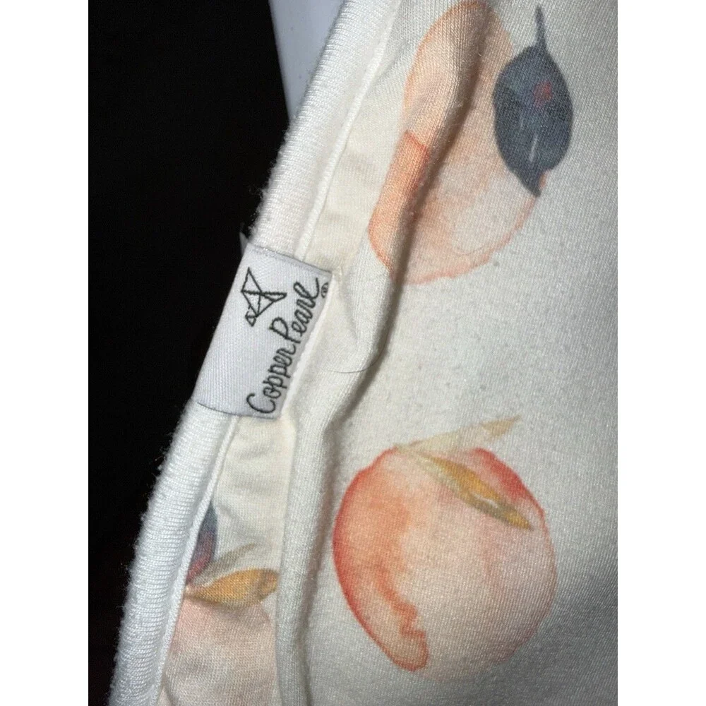 Copper Pearl Wearable Blanket Sleep Sack Peach Fruit Print Zipper 6-12M